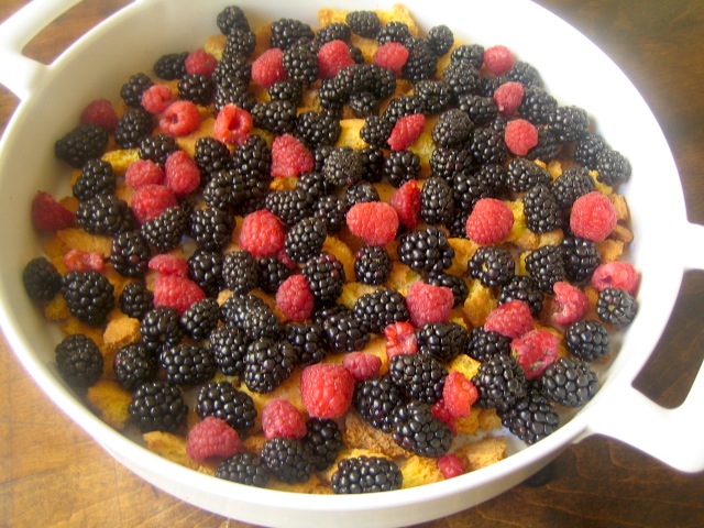 Berries for Mexican Bread Pudding