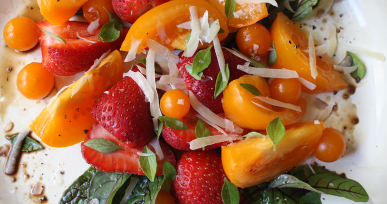 Bittman Salad 13:  Strawberries and Tomatoes